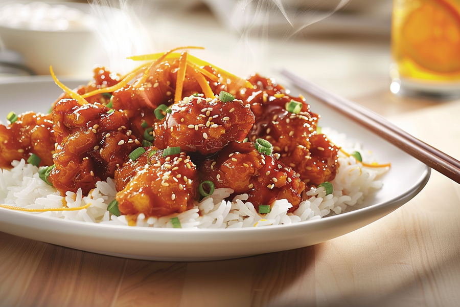 🥢 Chinese Orange Chicken with Jasmine Rice