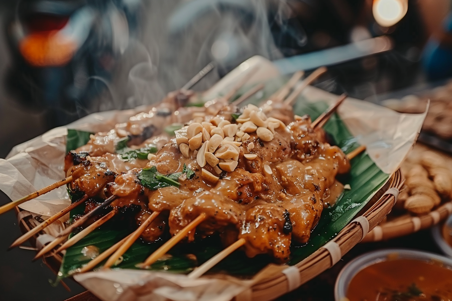  Indonesian Chicken Satay with Peanut Sauce